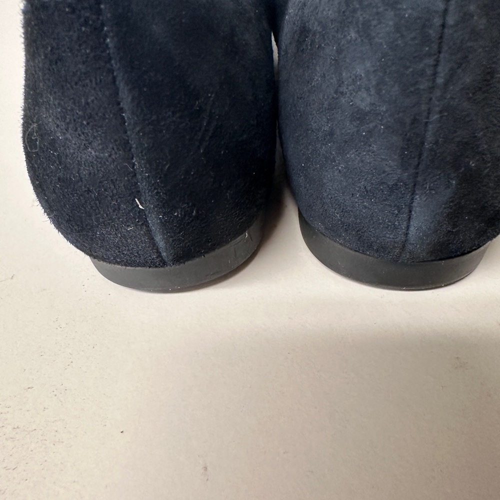 Vionic Black Suede Ballet Flats with Strap and Bow Accent - Picture 3 of 4